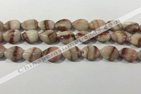 CRC1083 15.5 inches 15*20mm flat teardrop rhodochrosite beads
