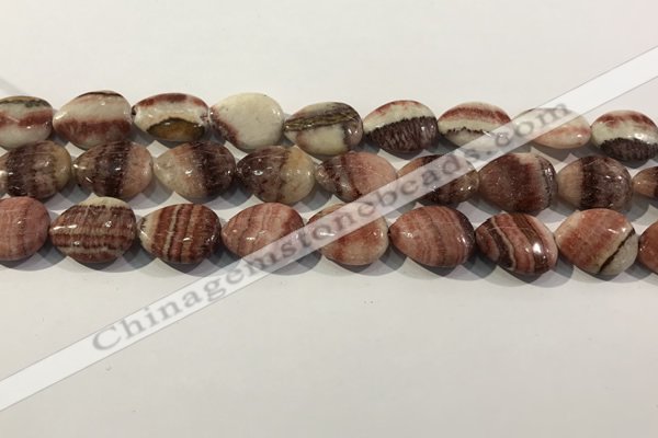 CRC1084 15.5 inches 15*20mm flat teardrop rhodochrosite beads