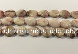 CRC1086 15.5 inches 18*25mm flat teardrop rhodochrosite beads