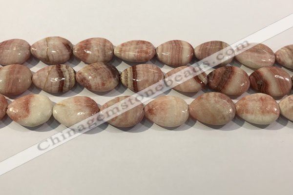 CRC1087 15.5 inches 18*25mm flat teardrop rhodochrosite beads