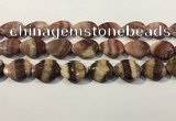 CRC1088 15.5 inches 18*25mm flat teardrop rhodochrosite beads