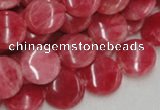 CRC11 16 inches 12mm coin rhodochrosite gemstone beads wholesale