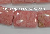 CRC110 15.5 inches 18*25mm rectangle natural argentina rhodochrosite beads