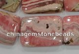 CRC111 15.5 inches 22*30mm rectangle natural argentina rhodochrosite beads