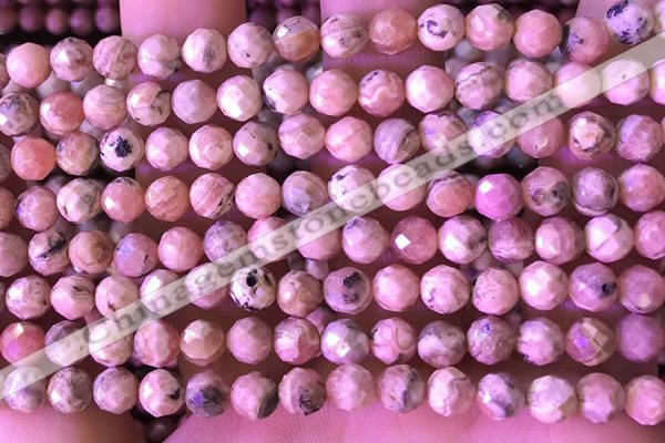 CRC1171 15.5 inches 6mm faceted round rhodochrosite gemstone beads