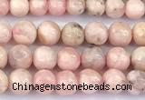 CRC1195 15 inches 4mm round rhodochrosite gemstone beads