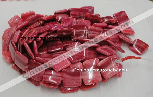 CRC15 16 inches 30*30mm square rhodochrosite beads wholesale