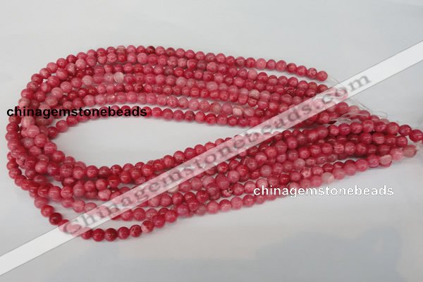 CRC18 15.5 inches 6mm round dyed rhodochrosite gemstone beads