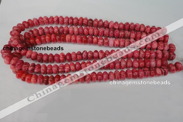 CRC21 15.5 inches 7*11mm rondelle dyed rhodochrosite gemstone beads