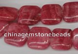 CRC28 15.5 inches 14*14mm square dyed rhodochrosite gemstone beads