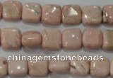 CRC301 15.5 inches 10*10mm square Peru rhodochrosite beads