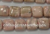 CRC302 15.5 inches 12*12mm square Peru rhodochrosite beads