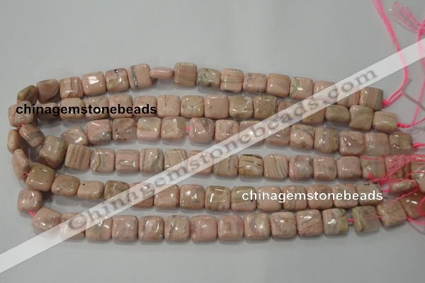 CRC302 15.5 inches 12*12mm square Peru rhodochrosite beads