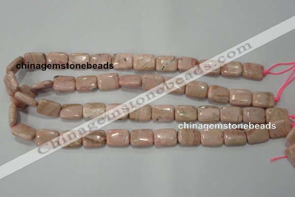 CRC304 15.5 inches 12*16mm rectangle Peru rhodochrosite beads