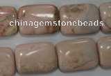 CRC306 15.5 inches 15*20mm rectangle Peru rhodochrosite beads