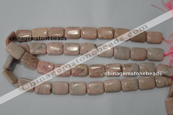 CRC306 15.5 inches 15*20mm rectangle Peru rhodochrosite beads