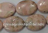 CRC307 15.5 inches 18*25mm oval Peru rhodochrosite beads