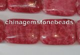 CRC34 15.5 inches 18*25mm rectangle dyed rhodochrosite gemstone beads