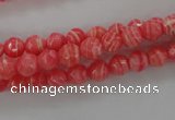 CRC401 15.5 inches 6mm faceted round synthetic rhodochrosite beads