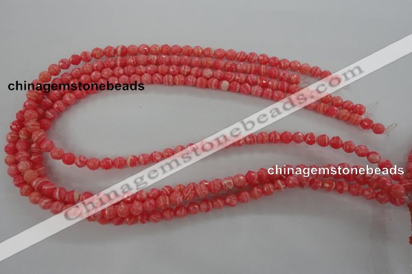 CRC401 15.5 inches 6mm faceted round synthetic rhodochrosite beads