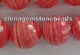 CRC408 15.5 inches 20mm faceted round synthetic rhodochrosite beads