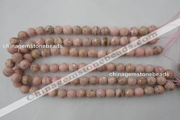 CRC451 15.5 inches 6mm faceted round Argentina rhodochrosite beads