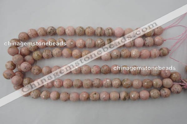 CRC452 15.5 inches 8mm faceted round Argentina rhodochrosite beads