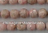 CRC456 15.5 inches 16mm faceted round Argentina rhodochrosite beads