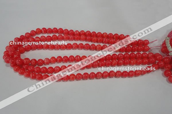 CRC502 15.5 inches 8mm round synthetic rhodochrosite beads