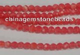 CRC510 15.5 inches 4mm faceted round synthetic rhodochrosite beads