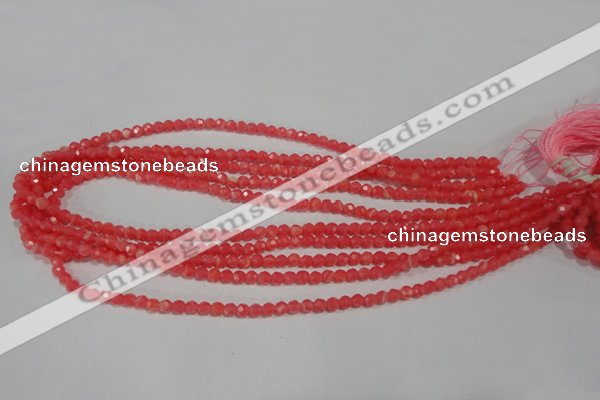 CRC510 15.5 inches 4mm faceted round synthetic rhodochrosite beads