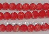 CRC512 15.5 inches 8mm faceted round synthetic rhodochrosite beads