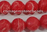 CRC516 15.5 inches 16mm faceted round synthetic rhodochrosite beads