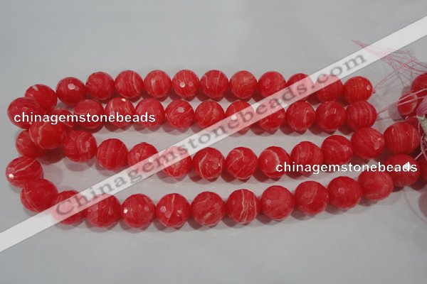 CRC516 15.5 inches 16mm faceted round synthetic rhodochrosite beads