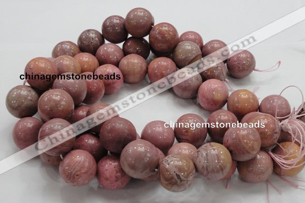 CRC57 15.5 inches 22mm round rhodochrosite gemstone beads wholesale