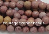 CRC58 15.5 inches 8mm faceted round rhodochrosite gemstone beads