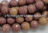 CRC59 15.5 inches 10mm faceted round rhodochrosite gemstone beads