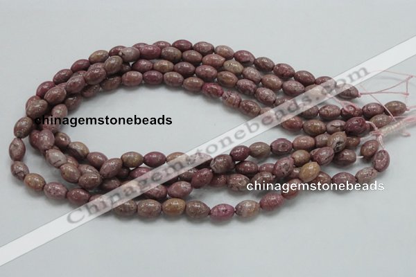 CRC65 15.5 inches 8*12mm rice rhodochrosite gemstone beads