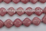 CRC681 15.5 inches 10*10mm diamond rhodochrosite beads wholesale