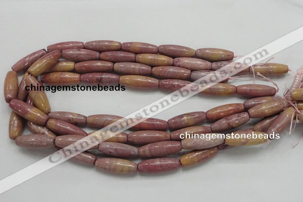 CRC69 15.5 inches 10*30mm rice rhodochrosite gemstone beads