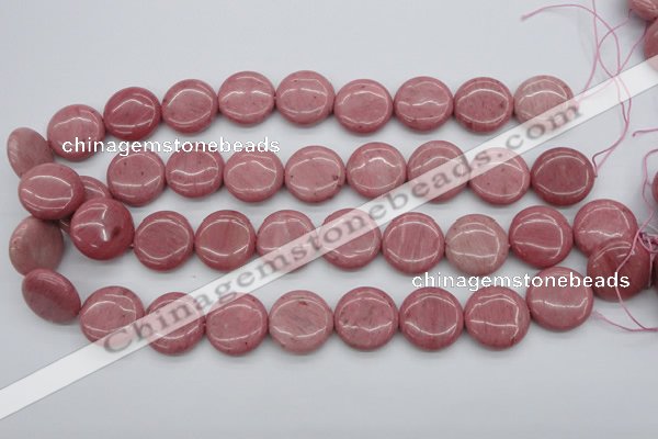 CRC693 15.5 inches 20mm flat round rhodochrosite beads wholesale