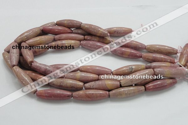 CRC70 15.5 inches 12*40mm rice rhodochrosite gemstone beads