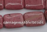 CRC702 15.5 inches 18*25mm rectangle rhodochrosite beads wholesale