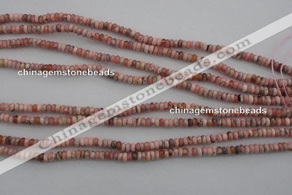 CRC750 15.5 inches 2.5*4mm rondelle rhodochrosite beads wholesale