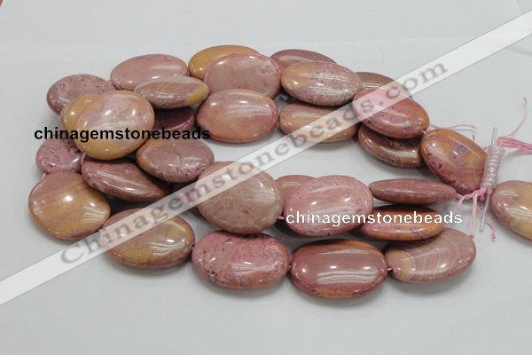 CRC79 15.5 inches 30*40mm oval rhodochrosite gemstone beads