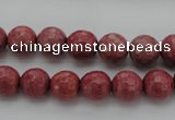 CRC802 15.5 inches 8mm faceted round Brazilian rhodochrosite beads