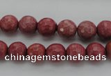 CRC803 15.5 inches 10mm faceted round Brazilian rhodochrosite beads