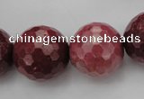 CRC808 15.5 inches 20mm faceted round Brazilian rhodochrosite beads