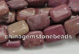 CRC81 15.5 inches 10*14mm rectangle rhodochrosite gemstone beads