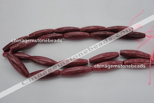 CRC811 15.5 inches 12*40mm rice Brazilian rhodochrosite beads